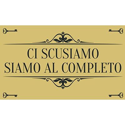 Gift Company GIFTCOMPANYITALY OGGETTI IDEE DESIGN Zerbino Ci Scusiamo Siamo al Completo, Cocco, Beige, 75x2x45 cm Gift Company GIFTCOMPANYITALY OGGETTI IDEE DESIGN Zerbino Ci Scusiamo Siamo al Completo, Cocco, Beige, 75x2x45 cm