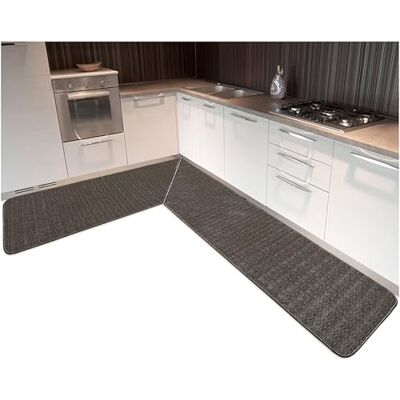 Emmevi Tappeto per Cucina Angolare Personalizzabile Antiscivolo Lavabile Assorbente 100% Made in Italy Angolare Disponibile Fino a 150 Cm Emmevi Tappeto per Cucina Angolare Personalizzabile Antiscivolo Lavabile Assorbente 100% Made in Italy Angolare Disponibile Fino a 150 Cm