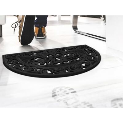 GEMITEX ZERBINO IRON MADE IN ITALY, SEMIOVALE 40X60CM, NERO, PULISCE A FONDO, LUNGA DURATA, ECOSOSTENIBILE, LAVABILE FACILMENTE CON UN GETTO D'ACQUA GEMITEX ZERBINO IRON MADE IN ITALY, SEMIOVALE 40X60CM, NERO, PULISCE A FONDO, LUNGA DURATA, ECOSOSTENIBILE, LAVABILE FACILMENTE CON UN GETTO D'ACQUA