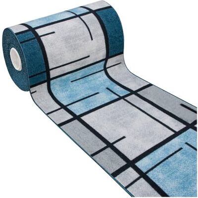 Emmevi Tappeto Cucina Bordato Antiscivolo Moderno Passatoia Colori Accesi Marmorizzato 50x115 Cm Blu Emmevi Tappeto Cucina Bordato Antiscivolo Moderno Passatoia Colori Accesi Marmorizzato 50x115 Cm Blu