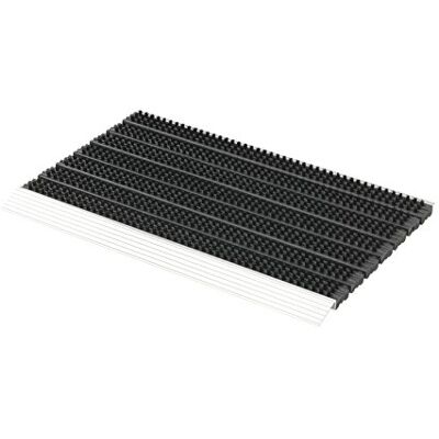 Astra Zerbino per esterni Super Brush Tappeto per porte in alluminio Tappeto interno antisporco in alluminio estremamente resistente antiscivolo sostenibile 45x75cm, nero Astra Zerbino per esterni Super Brush Tappeto per porte in alluminio Tappeto interno antisporco in alluminio estremamente resistente antiscivolo sostenibile 45x75cm, nero