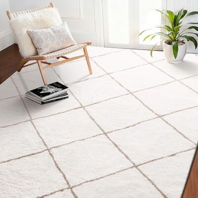 VEVOR Tappeto Morbido per Interni in Peluche 2,44 x 3,05 m, Tappeto Morbido Pelo Lungo, Tappetino in Peluche per Camera da Letto Soggiorno Salotto Studio, Antiscivolo, Beige VEVOR Tappeto Morbido per Interni in Peluche 2,44 x 3,05 m, Tappeto Morbido Pelo Lungo, Tappetino in Peluche per Camera da Letto Soggiorno Salotto Studio, Antiscivolo, Beige