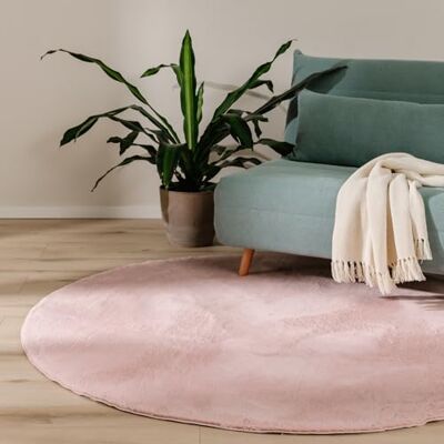 benuta Basic Tappeto salotto Furry Rosa Rotondo 200 cm Soffice salotto Retro antiscivolo Lavabile Compatibile con riscaldamento pavimento benuta Basic Tappeto salotto Furry Rosa Rotondo 200 cm Soffice salotto Retro antiscivolo Lavabile Compatibile con riscaldamento pavimento