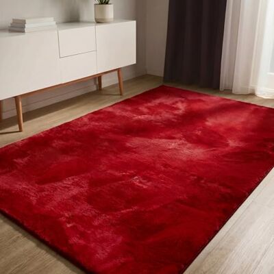 benuta Basic Tappeto salotto Furry Rosso 160x230 cm Soffice salotto Retro antiscivolo Lavabile Compatibile con riscaldamento pavimento benuta Basic Tappeto salotto Furry Rosso 160x230 cm Soffice salotto Retro antiscivolo Lavabile Compatibile con riscaldamento pavimento