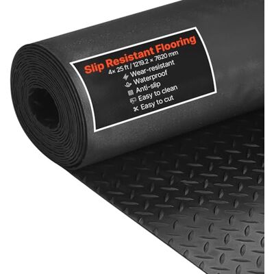 VEVOR Tappeto Rivestimento da Pavimento 1,22 x 7,62 m, Tappetino Protettivo per Pavimento in Gomma Diamantata Spessa 3 mm, Antiscivolo, Resistente all'Usura, Impermeabile, per Magazzini VEVOR Tappeto Rivestimento da Pavimento 1,22 x 7,62 m, Tappetino Protettivo per Pavimento in Gomma Diamantata Spessa 3 mm, Antiscivolo, Resistente all'Usura, Impermeabile, per Magazzini