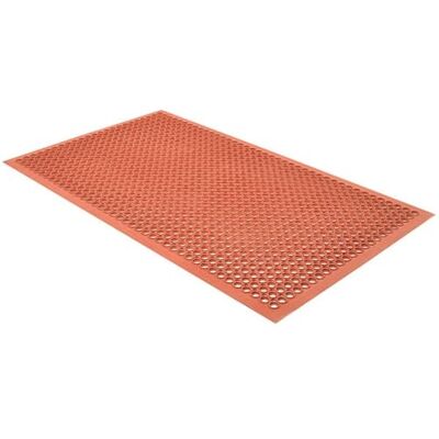 Notrax Caulfield D23097 Trax Sanitop opacizzante, 562, 1/2" spessa, 3 'x 5', rosso Notrax Caulfield D23097 Trax Sanitop opacizzante, 562, 1/2" spessa, 3 'x 5', rosso