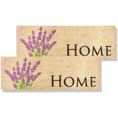 Astra Zerbino per interni Lavanda Set da 2 25 x 75cm Tappetino stretto in cocco antiscivolo per interni ed esterni coperti Zerbino per scarpe 100% cocco Astra Zerbino per interni Lavanda Set da 2 25 x 75cm Tappetino stretto in cocco antiscivolo per interni ed esterni coperti Zerbino per scarpe 100% cocco