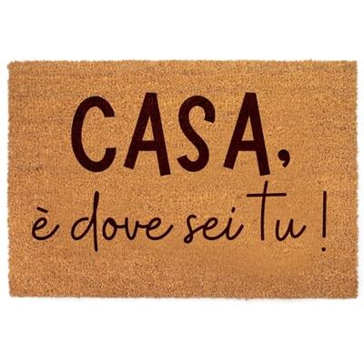 Lupia Zerbino Ingresso Esterno 40x60 cm CASA MIA E' DOVE SEI TU, Zerbino Ingresso Casa Simpatico in Fibra di Cocco Resistente, Tappeto Porta con Scritta, Base Antiscivolo PVC, Interno Esterno Lupia Zerbino Ingresso Esterno 40x60 cm CASA MIA E' DOVE SEI TU, Zerbino Ingresso Casa Simpatico in Fibra di Cocco Resistente, Tappeto Porta con Scritta, Base Antiscivolo PVC, Interno Esterno
