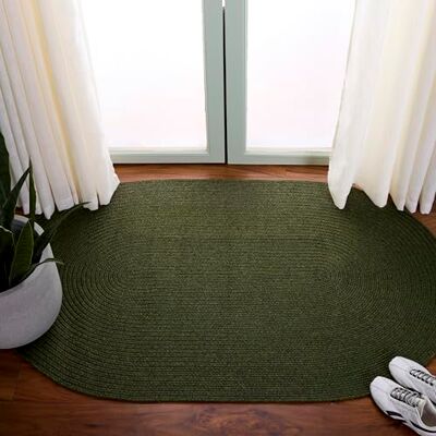 SAFAVIEH Tappeto Contemporaneo per Soggiorno, Sala da pranzo, Camera da letto Lavabile in Lavatrice e Reversibile Braided Collection, A Pelo Corto, Verde, 120 x 180 cm SAFAVIEH Tappeto Contemporaneo per Soggiorno, Sala da pranzo, Camera da letto Lavabile in Lavatrice e Reversibile Braided Collection, A Pelo Corto, Verde, 120 x 180 cm