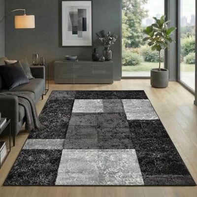 Carpetsale24 Tappeto per Soggiorno 240 x 340 cm Nero- Design Moderno Tappeto Rettangolare a Pelo Corto per Cucina, Sala da Pranzo e Camera da Letto, Morbido e Facile da Pulire Carpetsale24 Tappeto per Soggiorno 240 x 340 cm Nero- Design Moderno Tappeto Rettangolare a Pelo Corto per Cucina, Sala da Pranzo e Camera da Letto, Morbido e Facile da Pulire