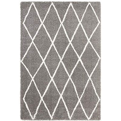 ELLE Decor Abbeville Tappeto a pelo lungo, 120 x 170 cm, colore: grigio/panna ELLE Decor Abbeville Tappeto a pelo lungo, 120 x 170 cm, colore: grigio/panna