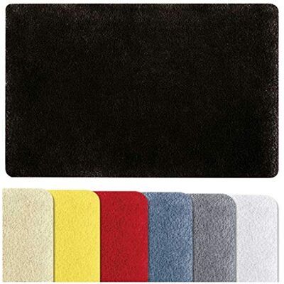 Spirella FINO Tappetino da bagno in microfibra, antiscivolo, asciugatura rapida, pelo lungo 25 mm, lavabile in lavatrice + asciugatrice 60 x 90 cm Nero Spirella FINO Tappetino da bagno in microfibra, antiscivolo, asciugatura rapida, pelo lungo 25 mm, lavabile in lavatrice + asciugatrice 60 x 90 cm Nero