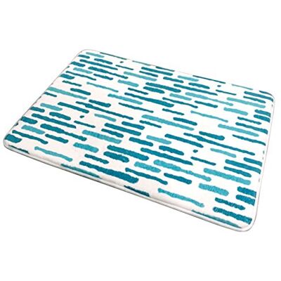 MSV Tappeto da Bagno Loft in Schiuma Memory 50 x 70 cm in Memory Foam, Colore: Blu, 50 x 70 x 15 cm MSV Tappeto da Bagno Loft in Schiuma Memory 50 x 70 cm in Memory Foam, Colore: Blu, 50 x 70 x 15 cm