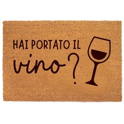 Lupia Zerbino Ingresso Esterno 40x60 cm HAI PORTATO IL VINO Zerbino Ingresso Casa Simpatico in Fibra di Cocco Resistente Tappeto Porta con Scritta, Base Antiscivolo PVC Interno Esterno Made in Italy Lupia Zerbino Ingresso Esterno 40x60 cm HAI PORTATO IL VINO Zerbino Ingresso Casa Simpatico in Fibra di Cocco Resistente Tappeto Porta con Scritta, Base Antiscivolo PVC Interno Esterno Made in Italy