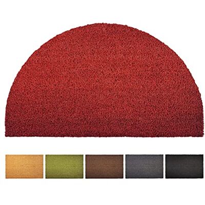 KARAT , Zerbino in cocco con retro antiscivolo, rosso semicircolare, 60 x 90 cm, 1,7 cm KARAT , Zerbino in cocco con retro antiscivolo, rosso semicircolare, 60 x 90 cm, 1,7 cm