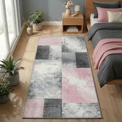 Carpetsale24 Tappeto per Soggiorno 80 x 150 cm Rosa- Design Moderno Tappeto Rettangolare a Pelo Corto per Cucina, Sala da Pranzo e Camera da Letto, Morbido e Facile da Pulire Carpetsale24 Tappeto per Soggiorno 80 x 150 cm Rosa- Design Moderno Tappeto Rettangolare a Pelo Corto per Cucina, Sala da Pranzo e Camera da Letto, Morbido e Facile da Pulire