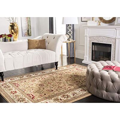 SAFAVIEH Tappeto Tradizionale per Soggiorno, Sala da pranzo, Camera da letto Lyndhurst Collection, A Pelo Corto, Beige e avorio, 160 X 230 cm SAFAVIEH Tappeto Tradizionale per Soggiorno, Sala da pranzo, Camera da letto Lyndhurst Collection, A Pelo Corto, Beige e avorio, 160 X 230 cm