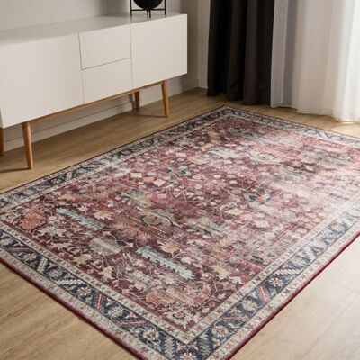 benuta Basic Tappeto Salotto George Multicolore 60x120 cm Lavabile Fibra sintetica Rettangolare & Stile: Vintage Per camere da letto, sale da pranzo, soggiorni facile da pulire benuta Basic Tappeto Salotto George Multicolore 60x120 cm Lavabile Fibra sintetica Rettangolare & Stile: Vintage Per camere da letto, sale da pranzo, soggiorni facile da pulire