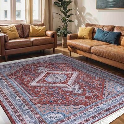 Mazovia Tappeto Soggiorno 120x170cm Rosso Vintage Tradizionale Elegante Tappeto per Camera da Letto Ufficio Sala da Pranzo Ingresso Antiscivolo Lavabile in Lavatrice Facile da Pulire Pelo Corto Mazovia Tappeto Soggiorno 120x170cm Rosso Vintage Tradizionale Elegante Tappeto per Camera da Letto Ufficio Sala da Pranzo Ingresso Antiscivolo Lavabile in Lavatrice Facile da Pulire Pelo Corto