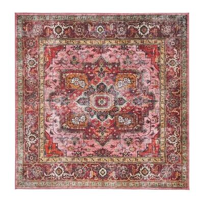 RugVista Georgia Oriental Tappeto, 240 x 240 cm, Rosso/Rosa Orientali, Quadrata, Pelo corto, Lavabile in lavatrice, Oeko-Tex 100 RugVista Georgia Oriental Tappeto, 240 x 240 cm, Rosso/Rosa Orientali, Quadrata, Pelo corto, Lavabile in lavatrice, Oeko-Tex 100