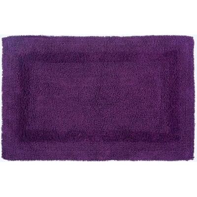 HOMESCAPES Tappetino da bagno, lusso 1600 g/m² extra morbido 100% cotone, tappetini da bagno reversibili antiscivolo, lavabili, super assorbenti, ad asciugatura rapida, tappeto da bagno prugna, 50 x HOMESCAPES Tappetino da bagno, lusso 1600 g/m² extra morbido 100% cotone, tappetini da bagno reversibili antiscivolo, lavabili, super assorbenti, ad asciugatura rapida, tappeto da bagno prugna, 50 x