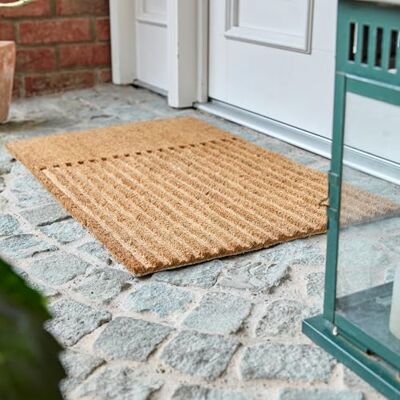 Astra Zerbino moderno per porta d'ingresso Tappetino in cocco 45x75cm a strisce natural Tappetino antisdrucciolo robusto Zerbino interno Astra Zerbino moderno per porta d'ingresso Tappetino in cocco 45x75cm a strisce natural Tappetino antisdrucciolo robusto Zerbino interno