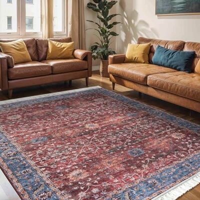 Mazovia Grande Tappeto Soggiorno 200x300cm Rosso Vintage Tradizionale Tappeto per Camera da Letto Ufficio Sala da Pranzo Ingresso Elegante Antiscivolo Lavabile in Lavatrice Facile da Pulire Mazovia Grande Tappeto Soggiorno 200x300cm Rosso Vintage Tradizionale Tappeto per Camera da Letto Ufficio Sala da Pranzo Ingresso Elegante Antiscivolo Lavabile in Lavatrice Facile da Pulire