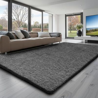 VEVOR Tappeto Morbido per Interni in Peluche 1,52x2,44 m Tappeto in Peluche Morbido per Soggiorno, Camera da Letto, Arredamento Moderno, non Tessuti, Antiscivolo, Grigio Scuro VEVOR Tappeto Morbido per Interni in Peluche 1,52x2,44 m Tappeto in Peluche Morbido per Soggiorno, Camera da Letto, Arredamento Moderno, non Tessuti, Antiscivolo, Grigio Scuro