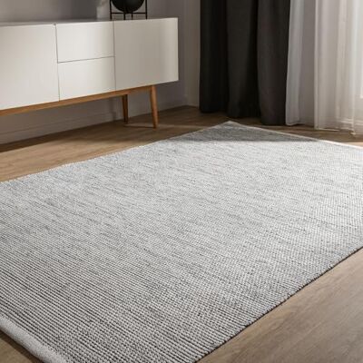 benuta Basic Tappeto cotone lavorato a mano Ron Beige/Nero 70x140 cm 100% cotone Design: Uni, Minimalista, Natural Living Facile cura per salotto e stanza benuta Basic Tappeto cotone lavorato a mano Ron Beige/Nero 70x140 cm 100% cotone Design: Uni, Minimalista, Natural Living Facile cura per salotto e stanza