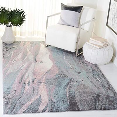 SAFAVIEH Astratto Tappeto Rettangolare da Interno, Intrecciato, Collezione Ghiacciaio, GLA126, in Rosa / Blu, 201 X 274 cm per Salotto, Camera da letto o Qualsiasi Spazio Interno SAFAVIEH Astratto Tappeto Rettangolare da Interno, Intrecciato, Collezione Ghiacciaio, GLA126, in Rosa / Blu, 201 X 274 cm per Salotto, Camera da letto o Qualsiasi Spazio Interno