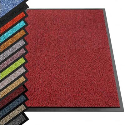 KARAT Tappeto antisporco Sky Zerbino per porta antiscivolo e facile manutenzione Zerbino per interni ed esterni Tappeto per porta a pelo melange rosso, 135 x 200 cm KARAT Tappeto antisporco Sky Zerbino per porta antiscivolo e facile manutenzione Zerbino per interni ed esterni Tappeto per porta a pelo melange rosso, 135 x 200 cm