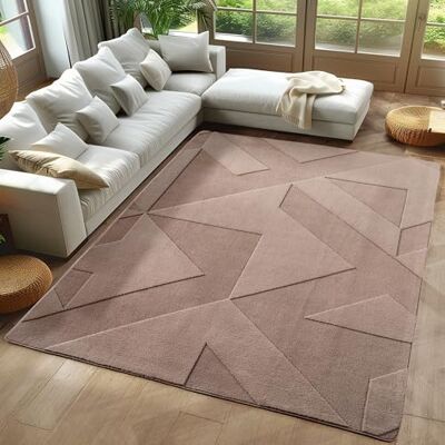 Carpetsale24 , Tappeto Beige Monocromatico Stile Boho Scandinavo 140x200 cm, Tappeto Decorativo, Morbido e Facile da Mantenere, Lavabile, Effetto 3D, Tappeto per Soggiorno e Camera da Letto Carpetsale24 , Tappeto Beige Monocromatico Stile Boho Scandinavo 140x200 cm, Tappeto Decorativo, Morbido e Facile da Mantenere, Lavabile, Effetto 3D, Tappeto per Soggiorno e Camera da Letto