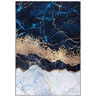 Mazovia Tappeto Soggiorno 80x150cm Antracite Blu Astratto Glamour Elegante Tappeto per Camera da Letto Sala da Pranzo Ufficio Antiscivolo Lavabile in Lavatrice Antiallergico Facile da Pulire Sintetico Mazovia Tappeto Soggiorno 80x150cm Antracite Blu Astratto Glamour Elegante Tappeto per Camera da Letto Sala da Pranzo Ufficio Antiscivolo Lavabile in Lavatrice Antiallergico Facile da Pulire Sintetico