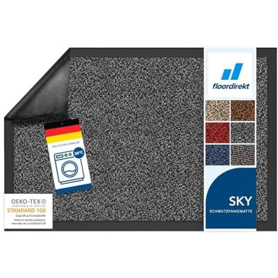 Floordirekt Zerbino Rhine tappeto lavabile e resistente zerbino con retro antiscivolo zerbino per l'ingresso (antracite (melange), 80 cm x 120 cm) Floordirekt Zerbino Rhine tappeto lavabile e resistente zerbino con retro antiscivolo zerbino per l'ingresso (antracite (melange), 80 cm x 120 cm)