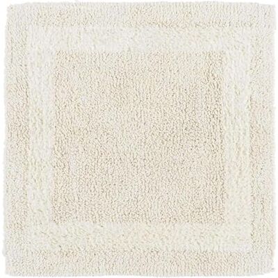 HOMESCAPES Piccolo tappetino da bagno di lusso, 1600 g/m², extra morbido, 100% cotone, reversibile, antiscivolo, lavabile, super assorbente, ad asciugatura rapida, colore: crema, 50 x 50 cm quadrato HOMESCAPES Piccolo tappetino da bagno di lusso, 1600 g/m², extra morbido, 100% cotone, reversibile, antiscivolo, lavabile, super assorbente, ad asciugatura rapida, colore: crema, 50 x 50 cm quadrato