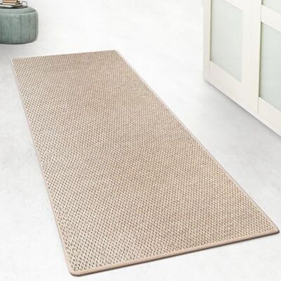 Floordirekt Tappeto da cucina, 200 x 200 cm, per cucina, corridoio, camera da letto e soggiorno, antiscivolo e lavabile, effetto sisal, tappeto al metro su misura, beige Kalkutta Floordirekt Tappeto da cucina, 200 x 200 cm, per cucina, corridoio, camera da letto e soggiorno, antiscivolo e lavabile, effetto sisal, tappeto al metro su misura, beige Kalkutta
