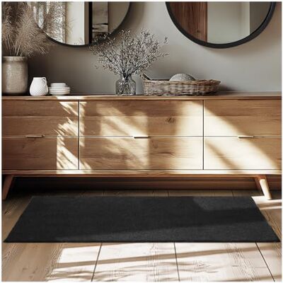 tectake ® Tappeto Salotto, Tappeto Pelo Corto, Tappeto Salotto Design Elegante, Tappeto Lavabile in Lavatrice, Ideale per Sala da Pranzo, Camera da Letto e Studio Nero, 80 x 150 cm tectake ® Tappeto Salotto, Tappeto Pelo Corto, Tappeto Salotto Design Elegante, Tappeto Lavabile in Lavatrice, Ideale per Sala da Pranzo, Camera da Letto e Studio Nero, 80 x 150 cm
