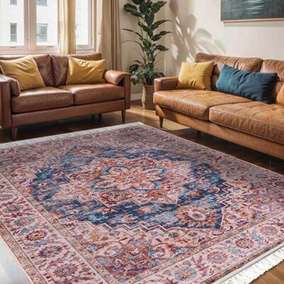 Mazovia Grande Tappeto Soggiorno 160x230cm Crema Blu Vintage Tradizionale Tappeto per Camera da Letto Ufficio Sala da Pranzo Ingresso Beige Elegante Antiscivolo Lavabile in Lavatrice Facile da Pulire Mazovia Grande Tappeto Soggiorno 160x230cm Crema Blu Vintage Tradizionale Tappeto per Camera da Letto Ufficio Sala da Pranzo Ingresso Beige Elegante Antiscivolo Lavabile in Lavatrice Facile da Pulire