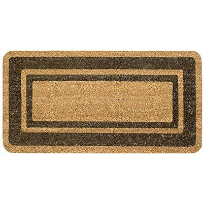 Emmevi Zerbino Cocco Naturale Esterno Porta Entrata Retro Antiscivolo Tappeto Raschiafango mod.COCCO BORDO 50X100 MARRONE Emmevi Zerbino Cocco Naturale Esterno Porta Entrata Retro Antiscivolo Tappeto Raschiafango mod.COCCO BORDO 50X100 MARRONE