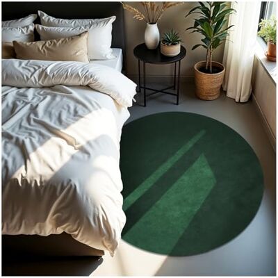 tectake ® Tappeto Salotto, Tappeto Pelo Corto, Tappeti Salotto Design Elegante, Tappetino morbido, Lavabile in Lavatrice, Ideale per Sala da Pranzo, Camera da Letto, Studio, Soggiorno Verde Ø 120cm tectake ® Tappeto Salotto, Tappeto Pelo Corto, Tappeti Salotto Design Elegante, Tappetino morbido, Lavabile in Lavatrice, Ideale per Sala da Pranzo, Camera da Letto, Studio, Soggiorno Verde Ø 120cm