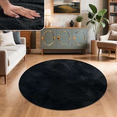 Paco Home - Alfombra piel artificial - Nero - Rug Paco Home - Alfombra piel artificial - Nero - Rug