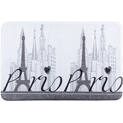 Eurofirany Tappeto Bagno Stampato, plastica, Grigio, 90 x 60 x 3 cm Eurofirany Tappeto Bagno Stampato, plastica, Grigio, 90 x 60 x 3 cm