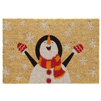 Relaxdays Zerbino in Fibra di Cocco, Tappetino con Pupazzo di Neve, Interni, Esterni, 40x60 cm, Antiscivolo, Multicolore Relaxdays Zerbino in Fibra di Cocco, Tappetino con Pupazzo di Neve, Interni, Esterni, 40x60 cm, Antiscivolo, Multicolore