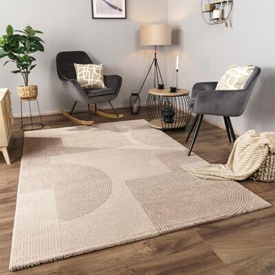 Paco Home - Tappeto Geometrico Astratto a Pelo Corto - 80x150 cm Paco Home - Tappeto Geometrico Astratto a Pelo Corto - 80x150 cm
