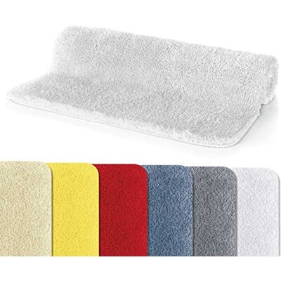 Spirella Fino Tappetino da Bagno in Microfibra, Antiscivolo, Asciugatura Rapida, Pelo Lungo 25 mm, Lavabile in Lavatrice + asciugatrice 40 x 60 cm Bianco Spirella Fino Tappetino da Bagno in Microfibra, Antiscivolo, Asciugatura Rapida, Pelo Lungo 25 mm, Lavabile in Lavatrice + asciugatrice 40 x 60 cm Bianco
