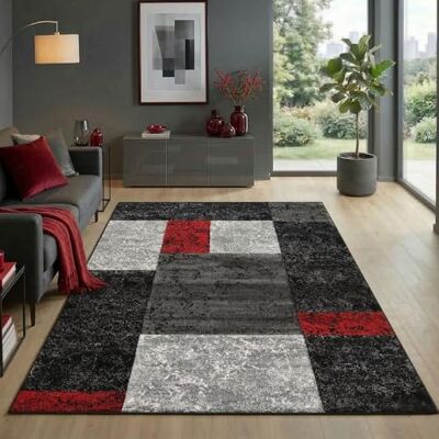 Carpetsale24 Tappeto per Soggiorno 240 x 340 cm Rosso- Design Moderno Tappeto Rettangolare a Pelo Corto per Cucina, Sala da Pranzo e Camera da Letto, Morbido e Facile da Pulire Carpetsale24 Tappeto per Soggiorno 240 x 340 cm Rosso- Design Moderno Tappeto Rettangolare a Pelo Corto per Cucina, Sala da Pranzo e Camera da Letto, Morbido e Facile da Pulire