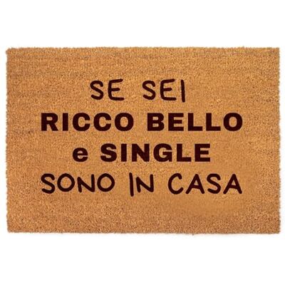 Lupia Zerbino Ingresso Esterno 40x60 cm SE SEI RICCO BELLO SINGLE, Zerbino Ingresso Casa Simpatico in Fibra di Cocco Resistente, Tappeto Porta con Scritta, Base Antiscivolo PVC, Interno Esterno Lupia Zerbino Ingresso Esterno 40x60 cm SE SEI RICCO BELLO SINGLE, Zerbino Ingresso Casa Simpatico in Fibra di Cocco Resistente, Tappeto Porta con Scritta, Base Antiscivolo PVC, Interno Esterno