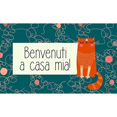 Gift Company Zerbino Benvenuti a Casa Mia, Cocco, Colorato, 75x2x45 cm Gift Company Zerbino Benvenuti a Casa Mia, Cocco, Colorato, 75x2x45 cm