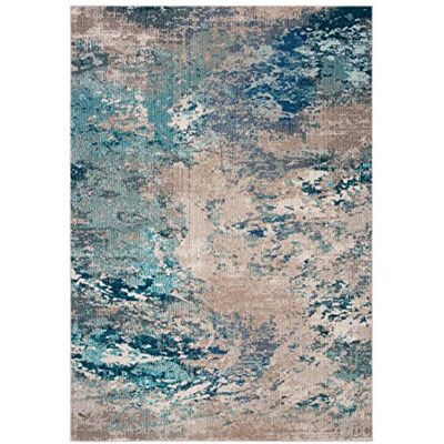 SAFAVIEH Tappeto Boho per Soggiorno, Sala da pranzo, Camera da letto Madison Collection, A Pelo Corto, Blu e grigio, 61 X 91 cm SAFAVIEH Tappeto Boho per Soggiorno, Sala da pranzo, Camera da letto Madison Collection, A Pelo Corto, Blu e grigio, 61 X 91 cm