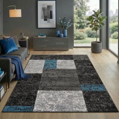 Carpetsale24 Tappeto per Soggiorno 160 x 230 cm Turchese- Design Moderno Tappeto Rettangolare a Pelo Corto per Cucina, Sala da Pranzo e Camera da Letto, Morbido e Facile da Pulire Carpetsale24 Tappeto per Soggiorno 160 x 230 cm Turchese- Design Moderno Tappeto Rettangolare a Pelo Corto per Cucina, Sala da Pranzo e Camera da Letto, Morbido e Facile da Pulire